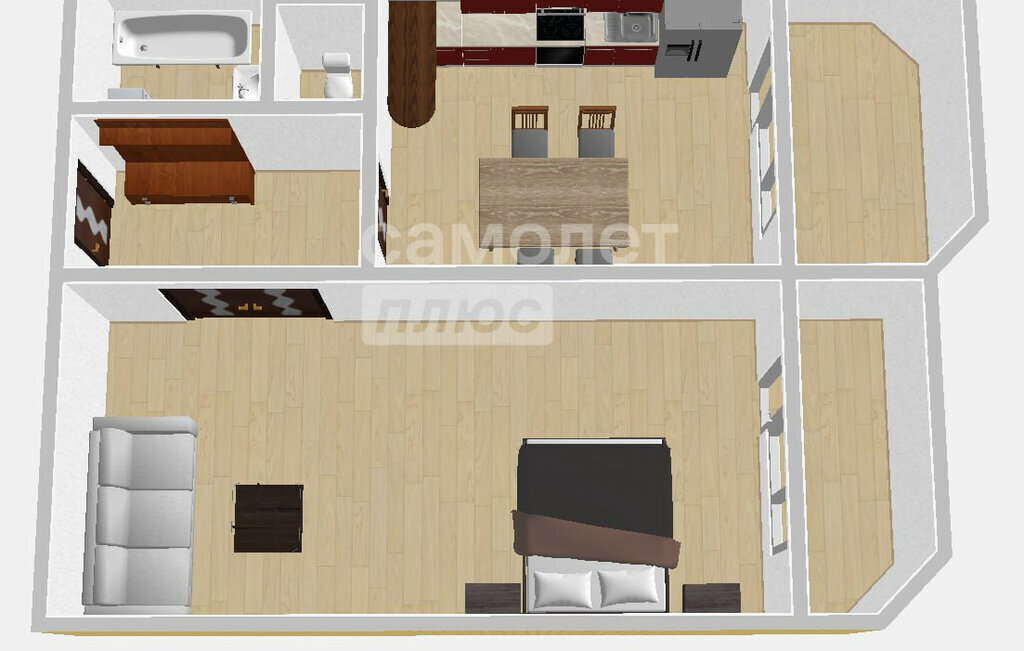 квартира г Домодедово мкр Востряково ул Ледовская 30 Бутово фото 3