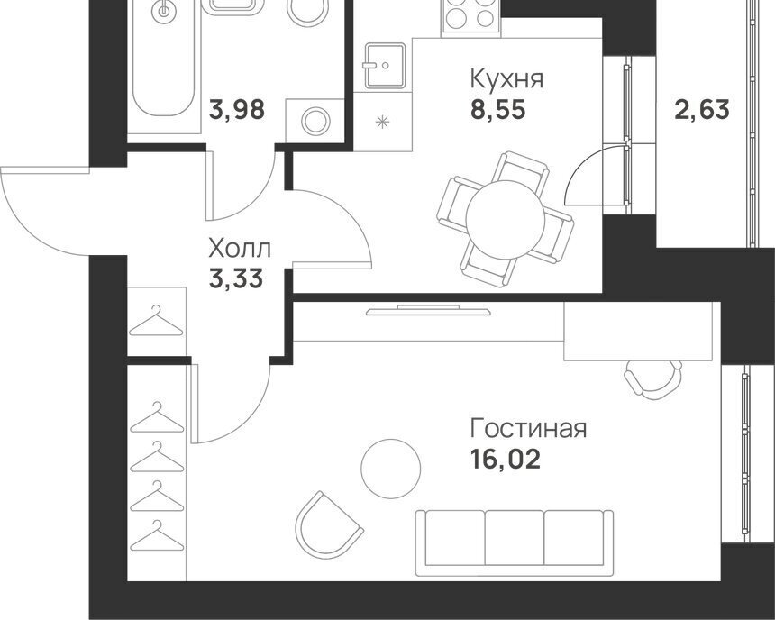 квартира г Тула ЖК «Новая Тула» микрорайон Новая фото 1