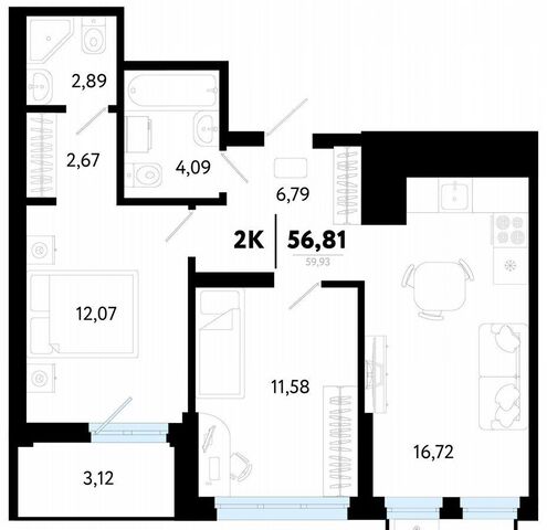 квартира р-н Калининский ул Василия Малкова 32 фото