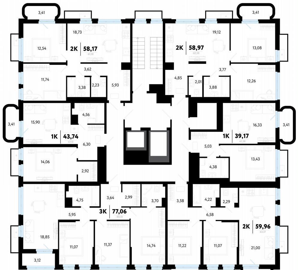 квартира г Тюмень р-н Калининский ул Василия Малкова 32 фото 2