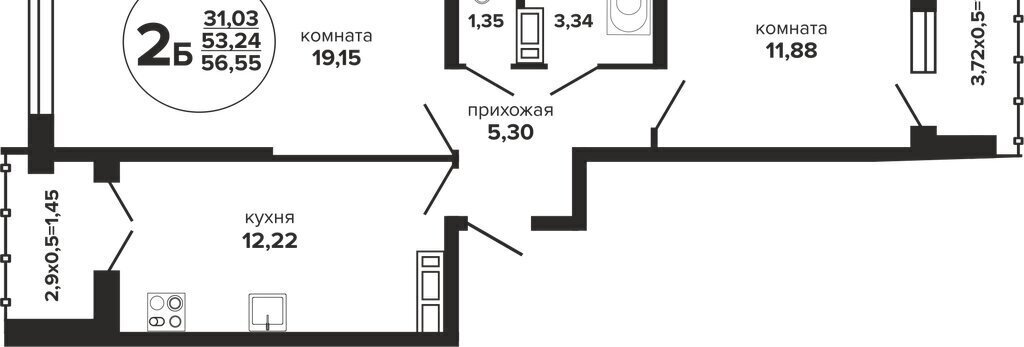 квартира г Краснодар р-н Прикубанский Музыкальный ЖК «Гулливер» фото 1