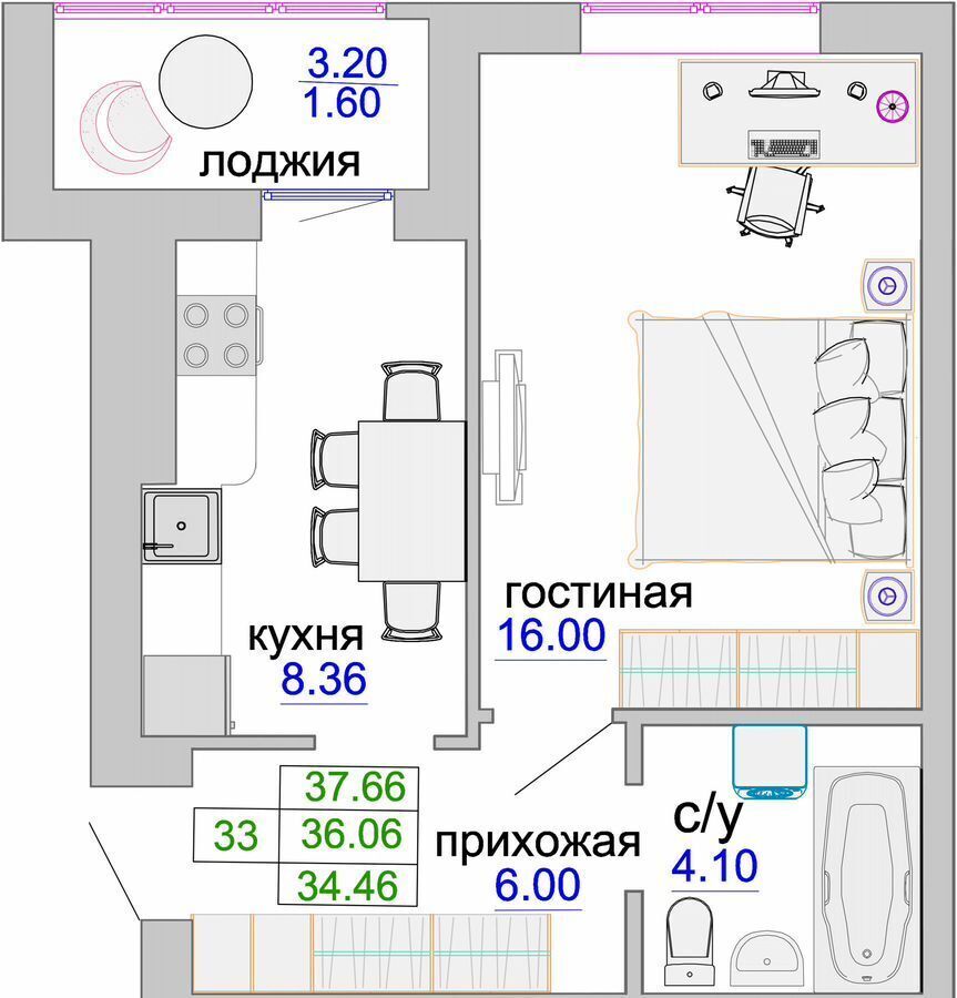 квартира р-н Зеленоградский г Зеленоградск ул Тургенева 16а фото 2