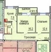 квартира г Красноярск р-н Октябрьский ул Норильская 3в фото 1