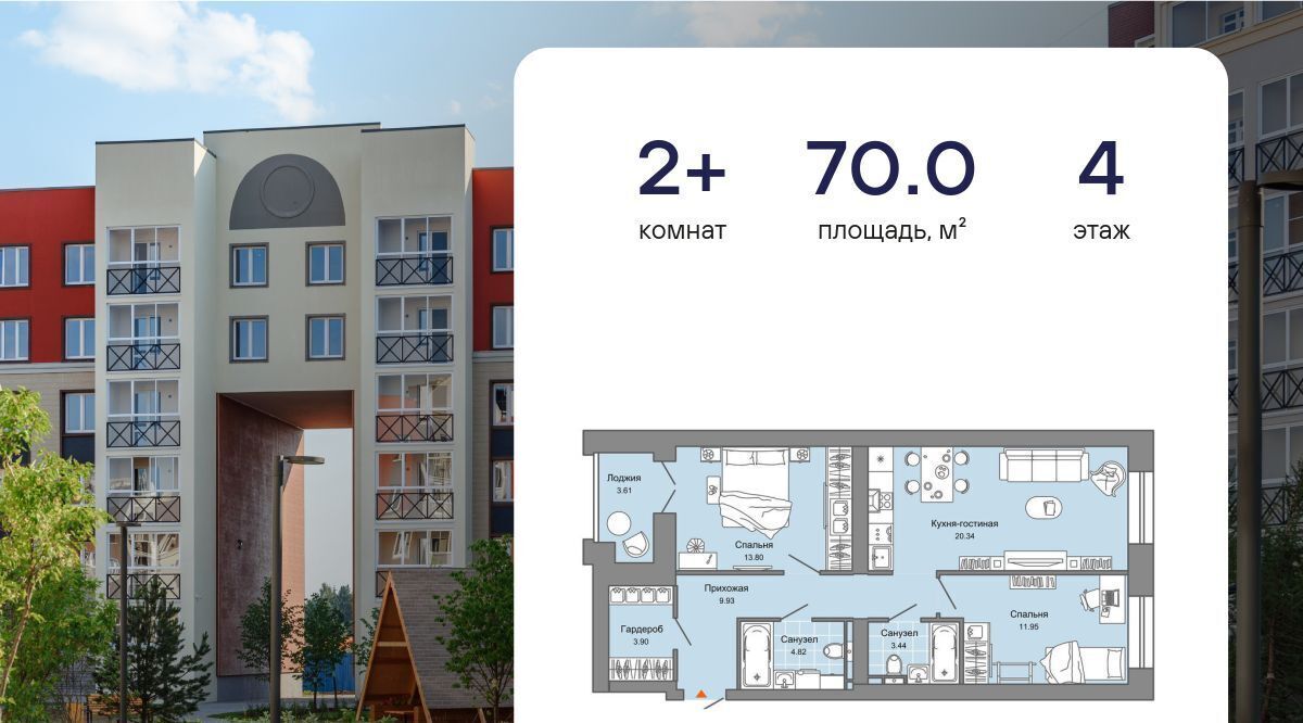 квартира г Киров р-н Ленинский ЖК Урванцево Знак жилой комплекс фото 1
