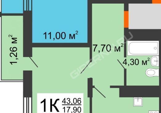 квартира г Нижний Новгород р-н Приокский Горьковская ул Цветочная 13к/2 фото 21
