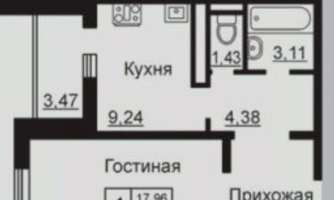 квартира г Калуга д Анненки р-н Ленинский ул Анненки 40к/1 ЖК «Анненки» фото 2