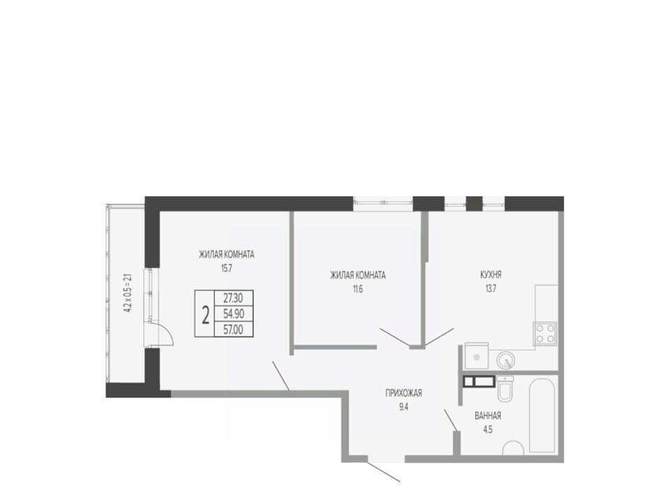 квартира г Краснодар р-н Прикубанский Фестивальный фото 1