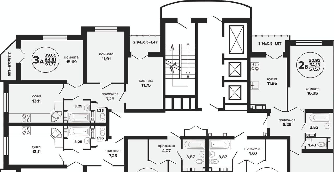 квартира г Краснодар р-н Прикубанский ул Российская 257/7 фото 2