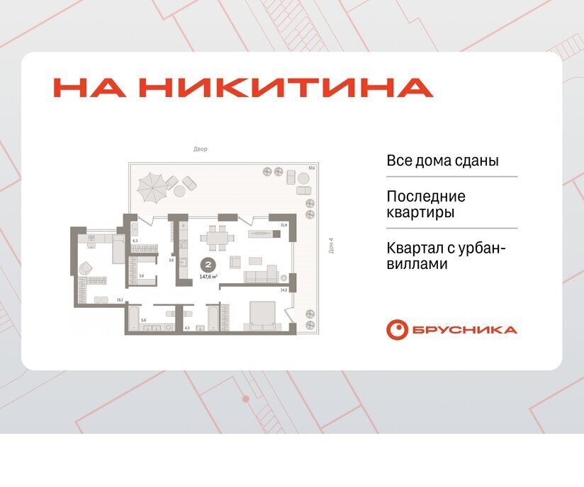 квартира г Новосибирск р-н Октябрьский Речной вокзал ул Декабристов 107к/1 квартал «На Никитина» фото 1
