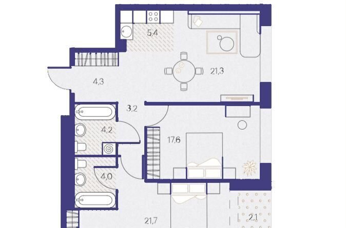 квартира г Тюмень р-н Центральный ул Первомайская 8 ЖК «White House» Центральный административный округ фото 18