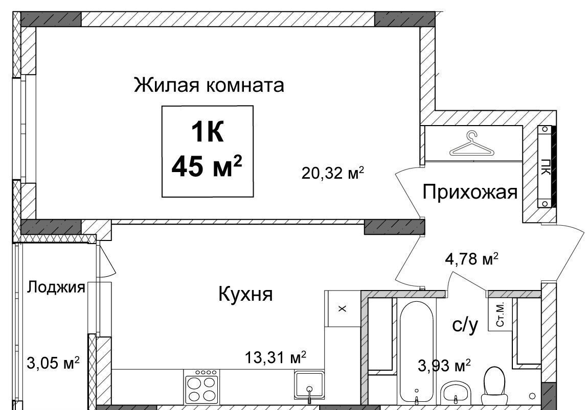 квартира г Нижний Новгород р-н Советский Горьковская ул Ванеева 40б ЖК «Подкова на Ванеева» фото 3