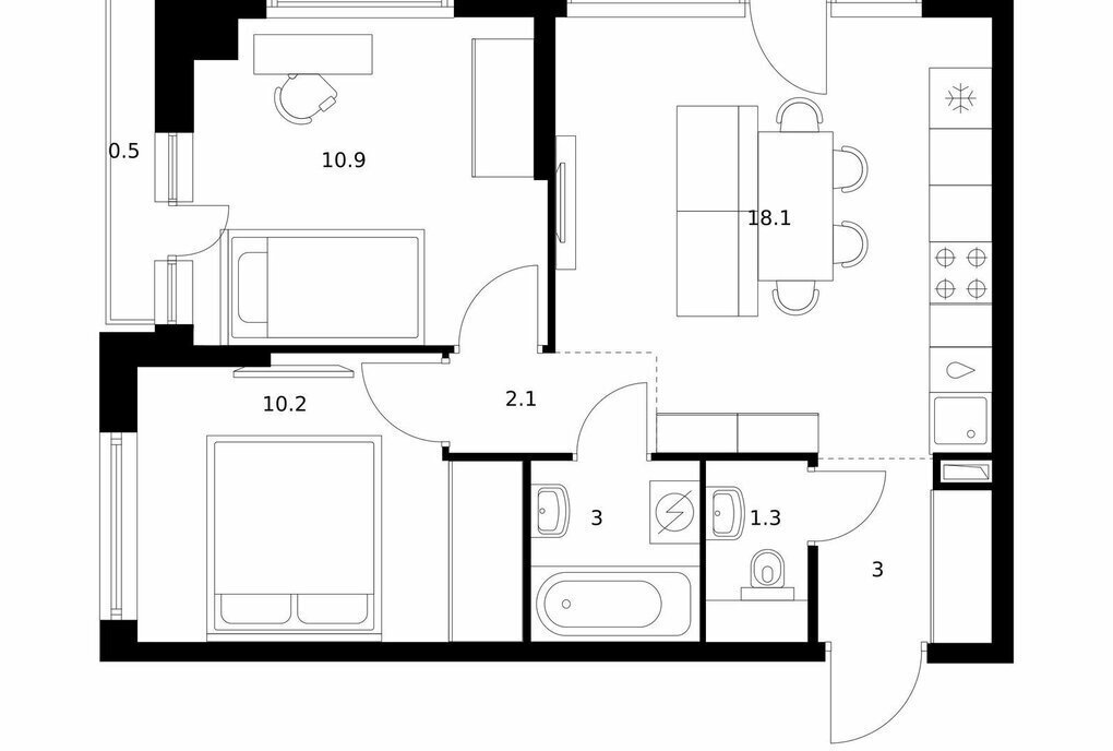 квартира г Москва метро Кунцевская ул Ивана Франко 20к/2 фото 1