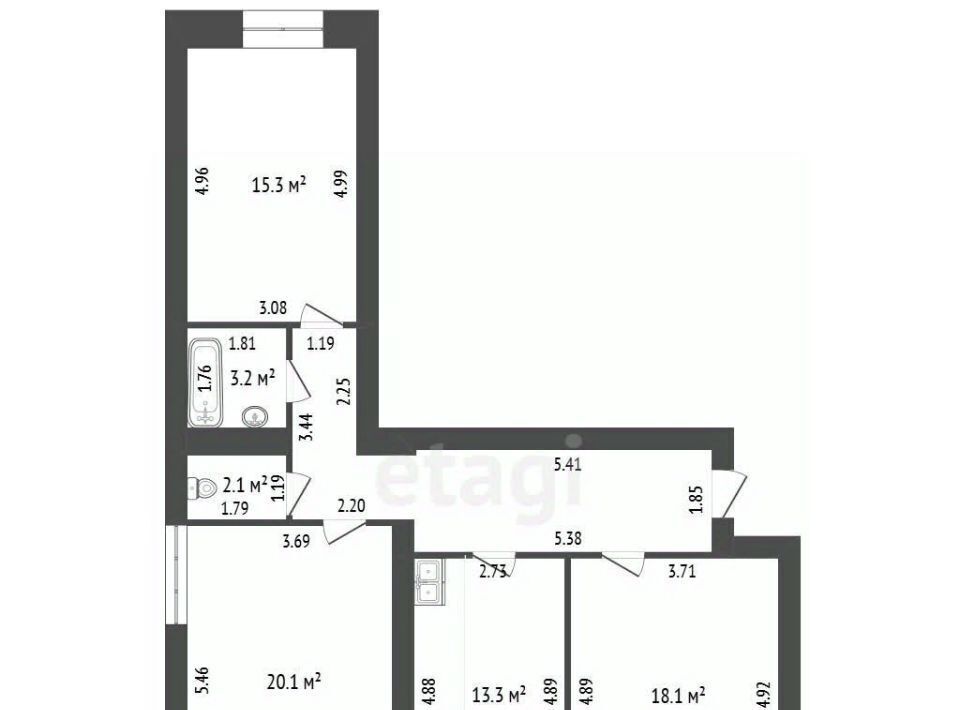 квартира г Тамбов р-н Октябрьский ул Селезневская 2бк/2 фото 2
