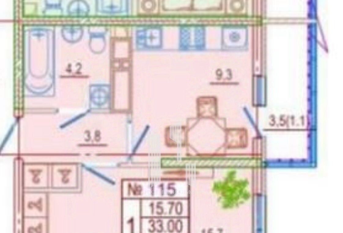 квартира г Новороссийск р-н Центральный ул Куникова 47г фото 18