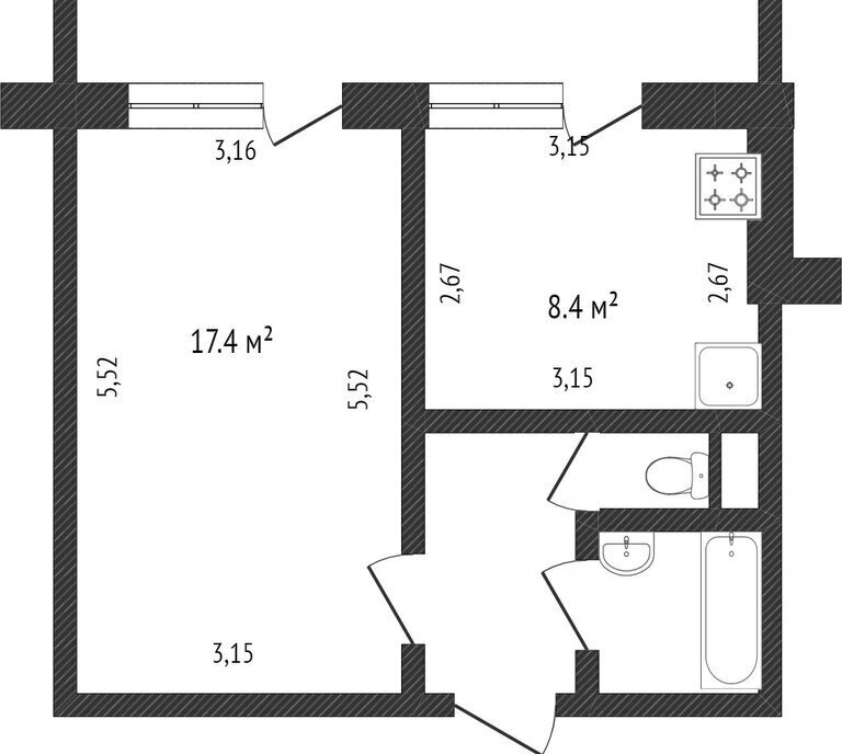 квартира г Белгород ул Есенина 46а фото 1