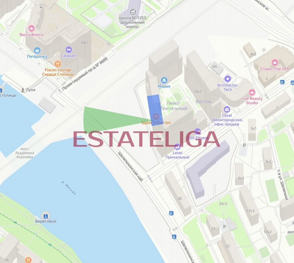 квартира г Москва метро Шелепиха СЗАО Хорошево-Мневники жилой комплекс Левел Причальный, 10к 2 фото 3