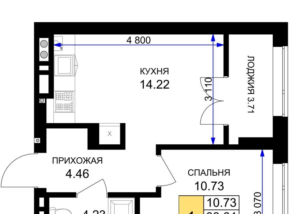 квартира р-н Гурьевский г Гурьевск ЖК «Включи» фото 1