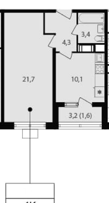 квартира г Москва ул Берзарина 32а поле, Октябрьское фото 7