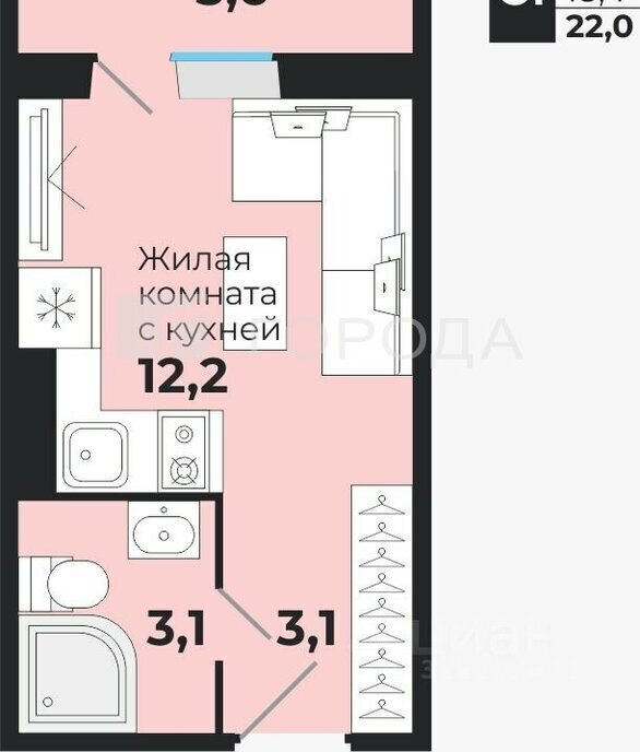 квартира г Новосибирск метро Площадь Гарина-Михайловского ул Калиновая 2 село Криводановка фото 1