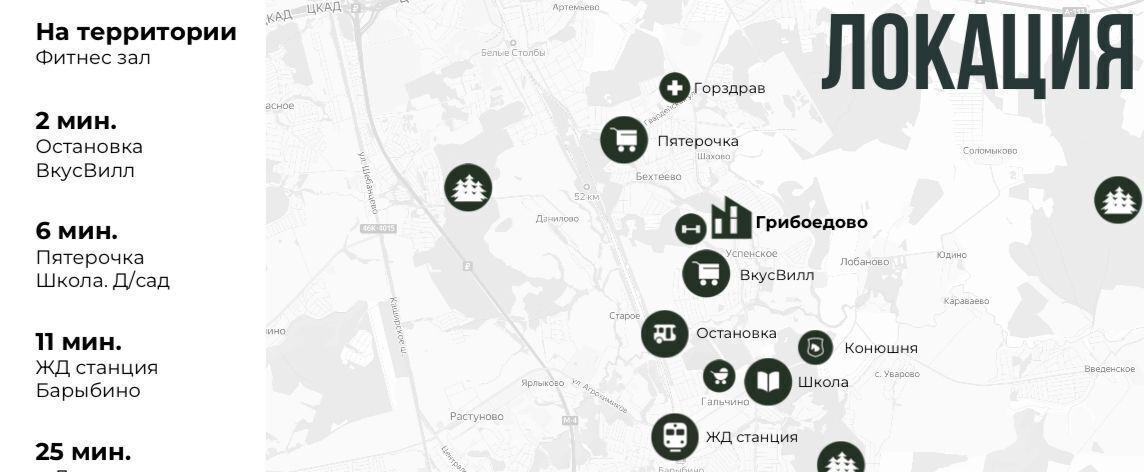 земля г Домодедово Грибоедово кп фото 2