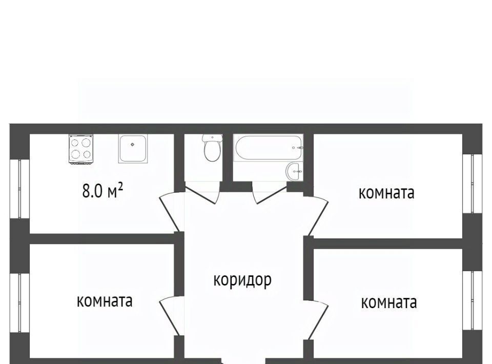 квартира г Воронеж р-н Советский Тенистый ул Чуйская 7 фото 2