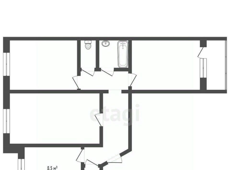 квартира г Южноуральск ул Сергея Буландо 2 фото 2