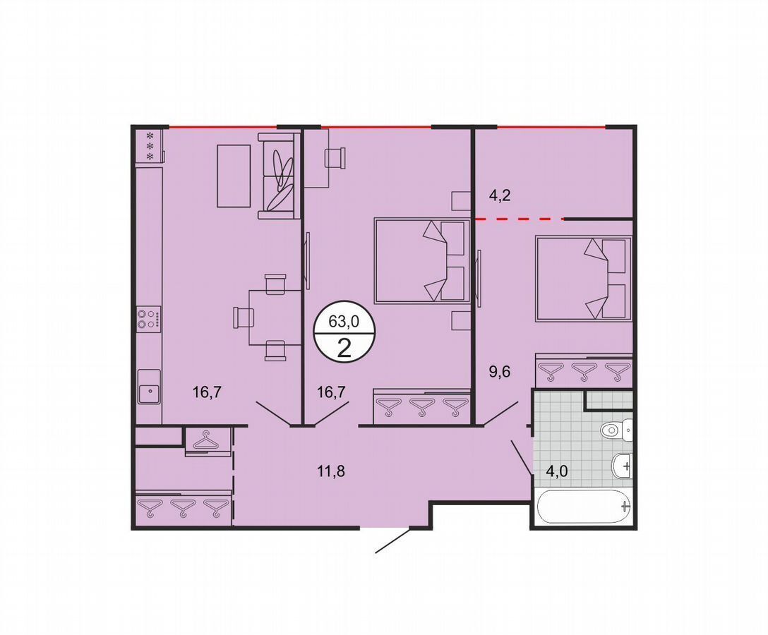 квартира г Георгиевск ул Филатова 60/3 фото 7