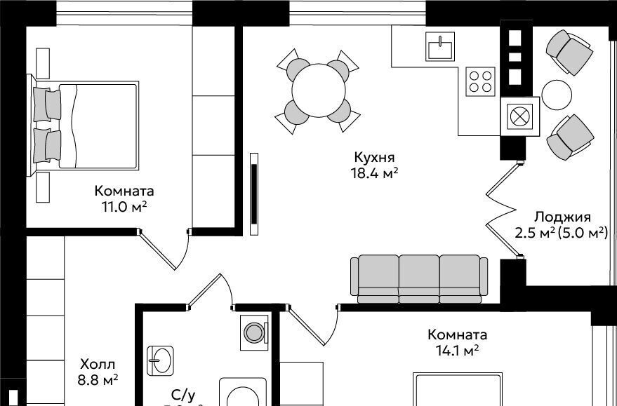 квартира р-н Гурьевский г Гурьевск ЖК «Новая резиденция» фото 1