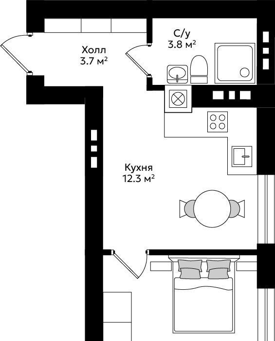квартира р-н Гурьевский г Гурьевск Пражский жилой комплекс фото 1