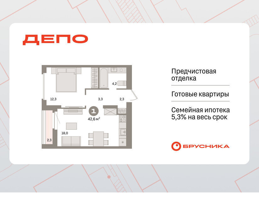 квартира г Екатеринбург Уральская Старая Сортировка ЖК Квартал Депо жилой район Сортировочный фото 1