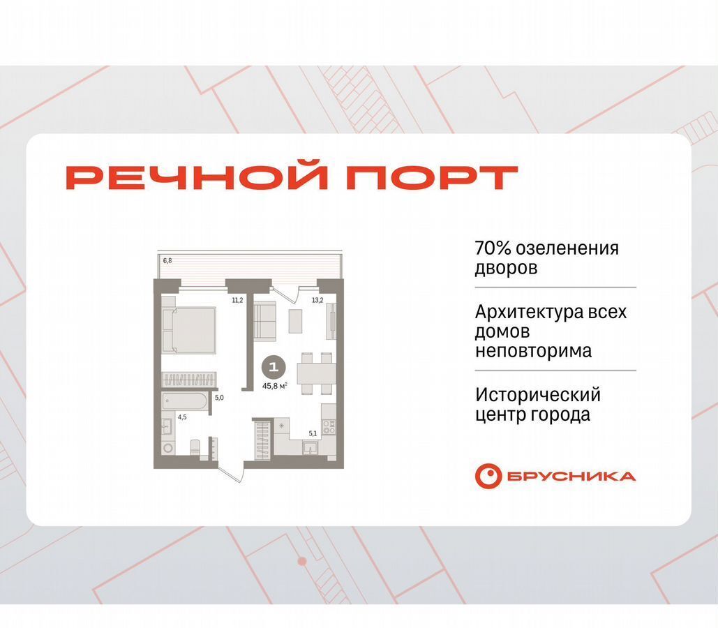квартира г Тюмень р-н Центральный ул Причальная 9 фото 1