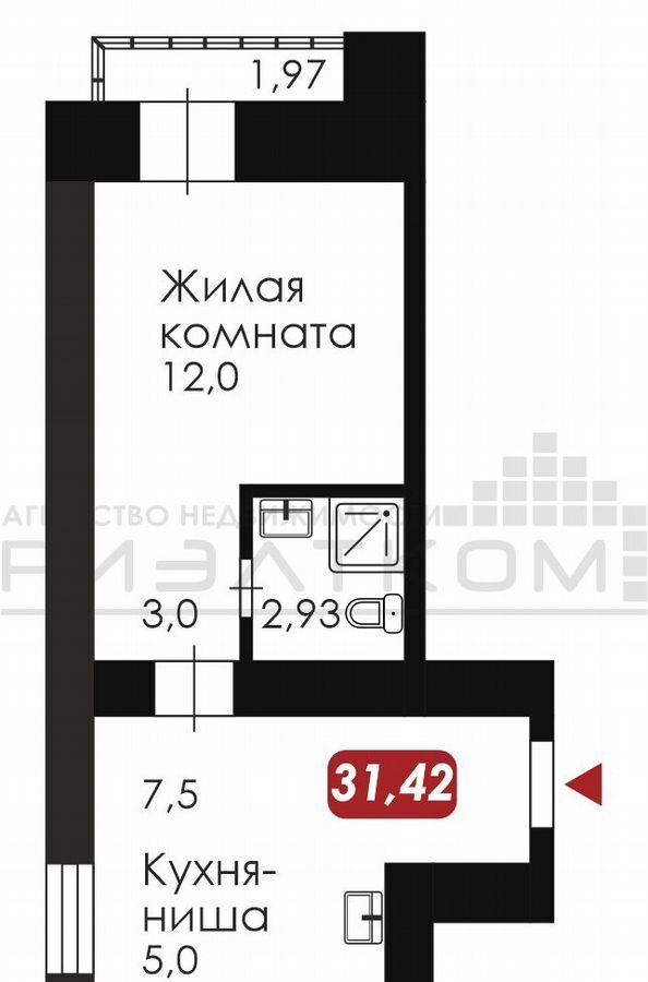 квартира г Благовещенск ул Набережная 50/2 фото 2
