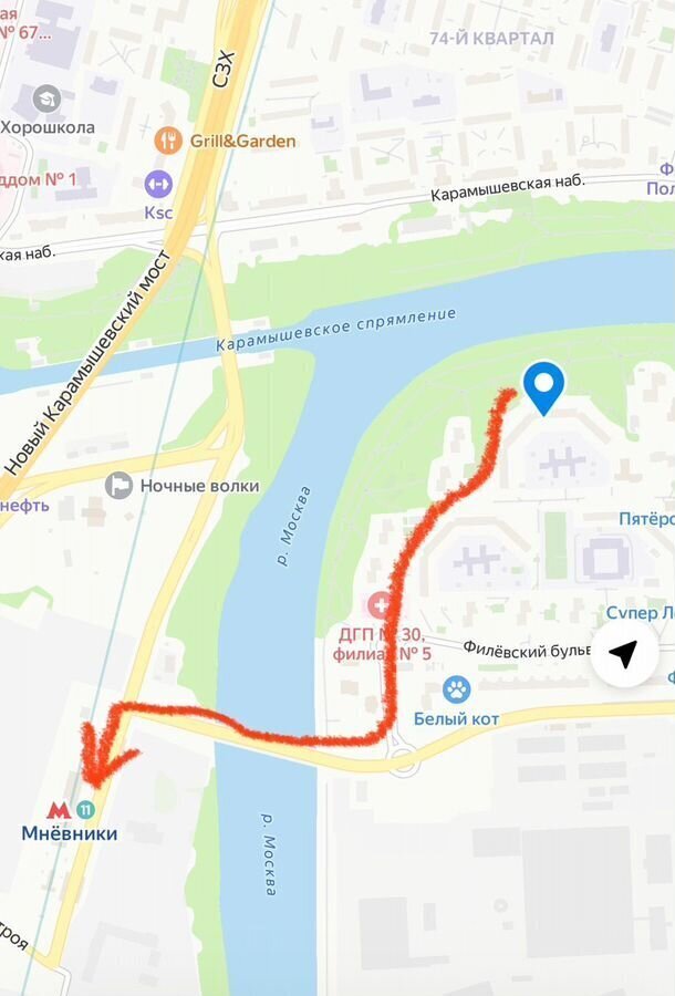 квартира г Москва метро Терехово б-р Филёвский 23 фото 40