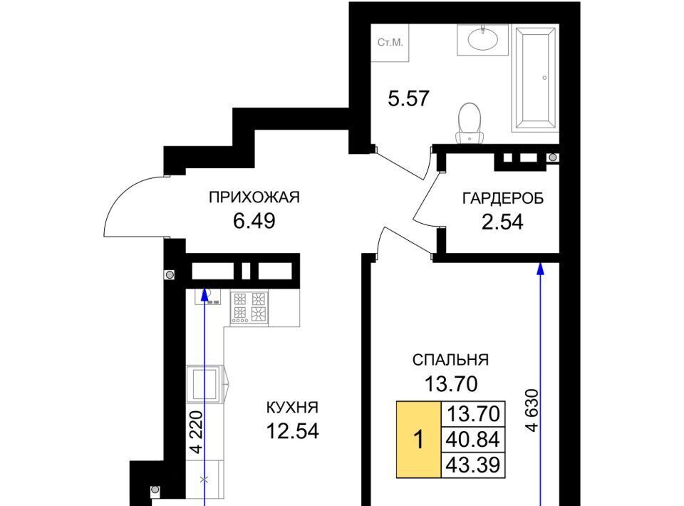 квартира р-н Гурьевский г Гурьевск ЖК «Включи» фото 1