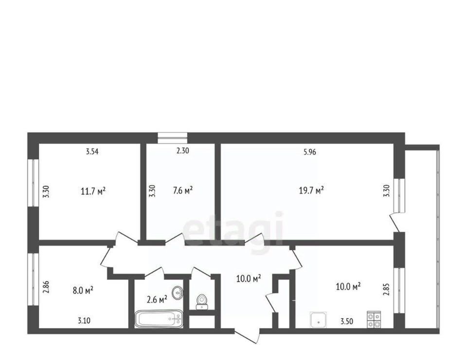 квартира г Петрозаводск б-р Интернационалистов 18 фото 2