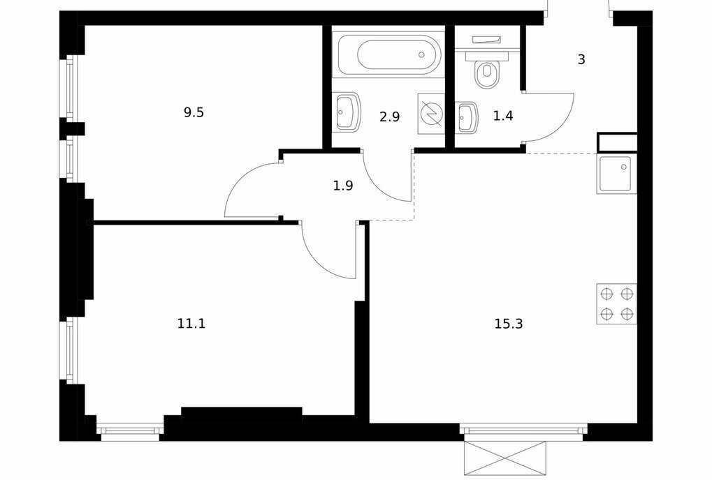 квартира г Москва метро Коломенская Второй Нагатинский к 1. 3 фото 1