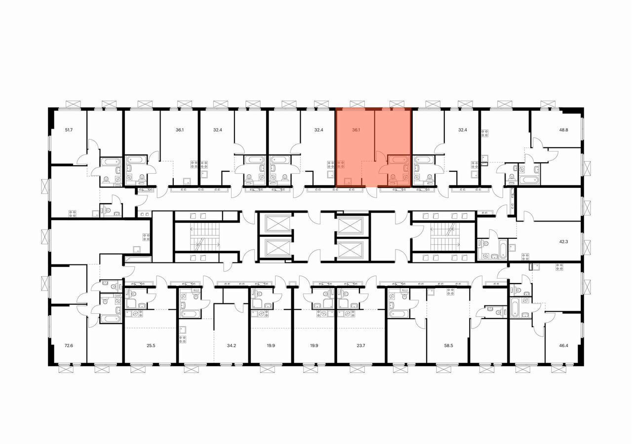 квартира г Москва метро Коломенская проезд Нагатинский 1-й 2/3 фото 2