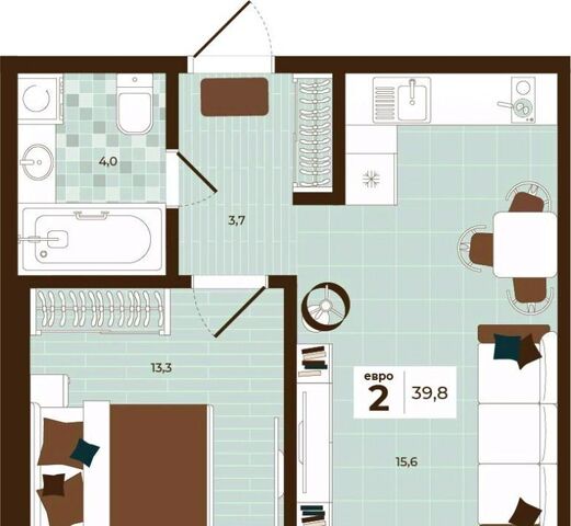 квартира р-н Центральный ул Академика Насоновой 3 фото