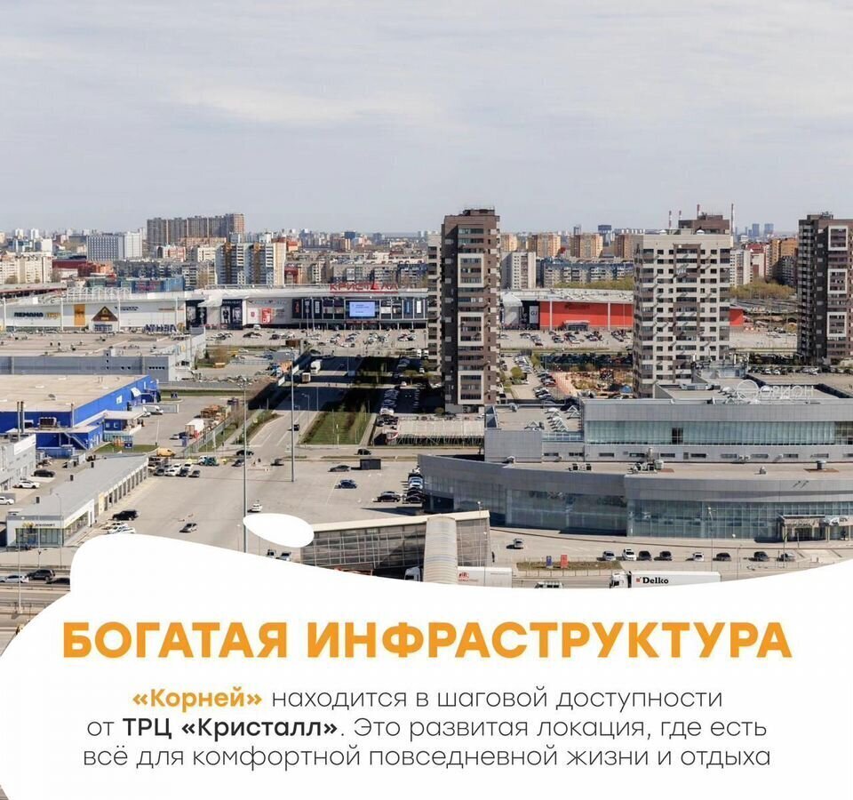 квартира г Тюмень р-н Восточный ул Эльвиры Федоровой 3 фото 29