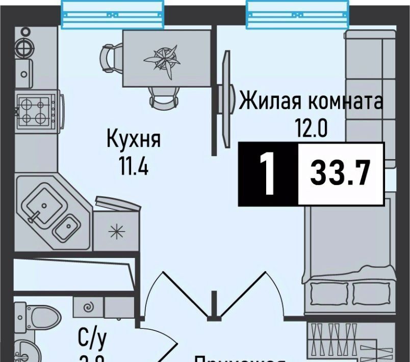 квартира г Железноводск п Иноземцево ул. Рядового Панченко, 18А фото 1