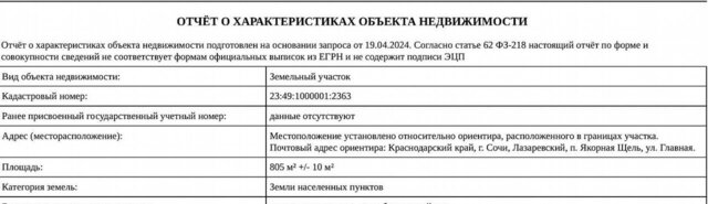 земля г Сочи А-147, 143-й километр фото