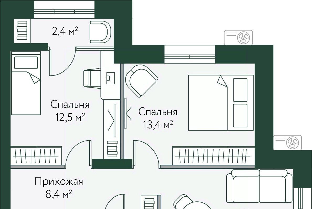 квартира г Волгоград р-н Советский ул Новосибирская 74с/1 фото 1