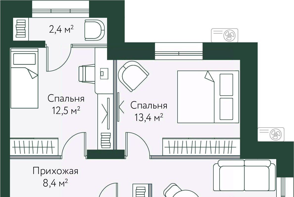 квартира г Волгоград р-н Советский ул Новосибирская 74с/1 фото 1