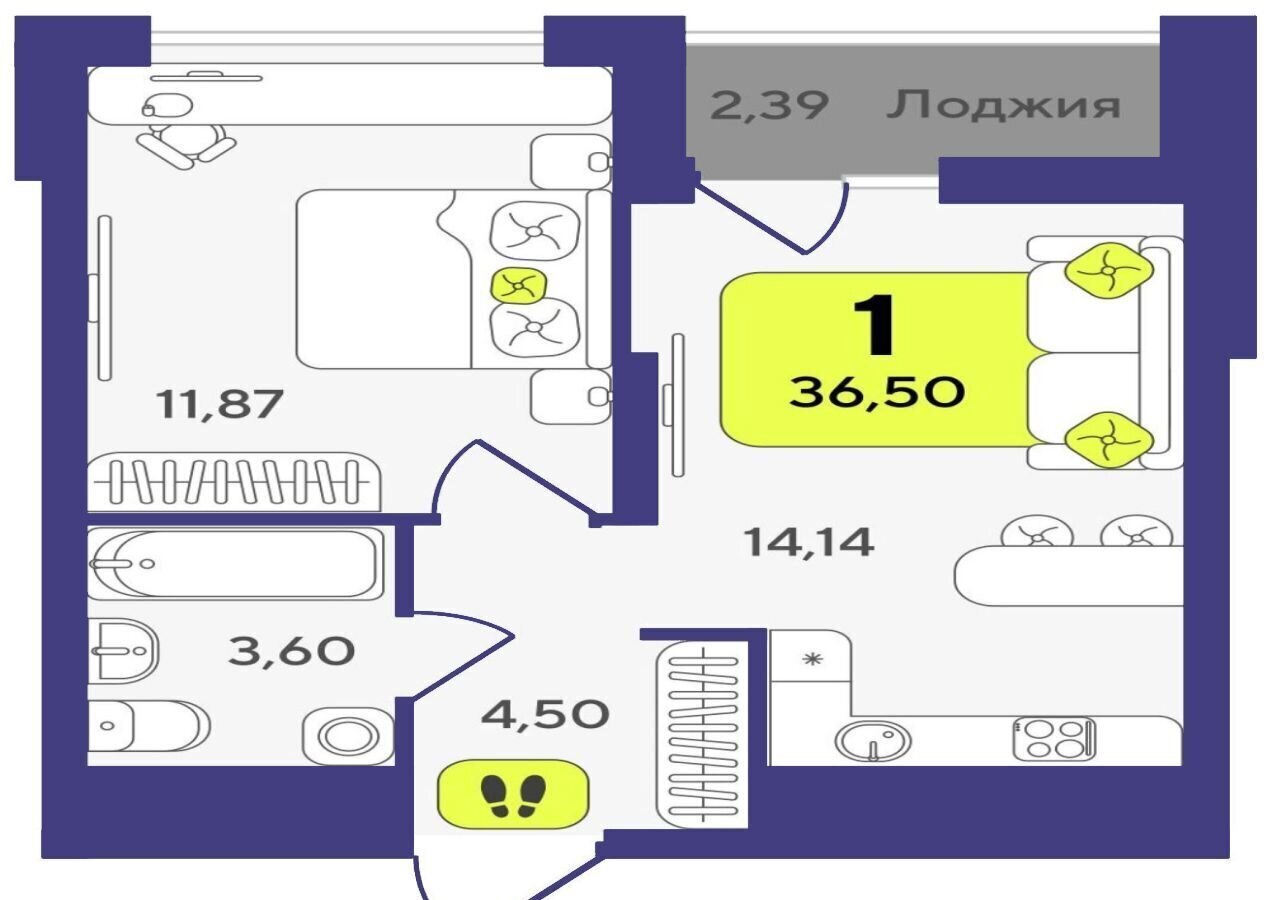 квартира г Тюмень р-н Центральный ул. братьев Бондаревых/ул. Пожарных и Спасателей, стр фото 2