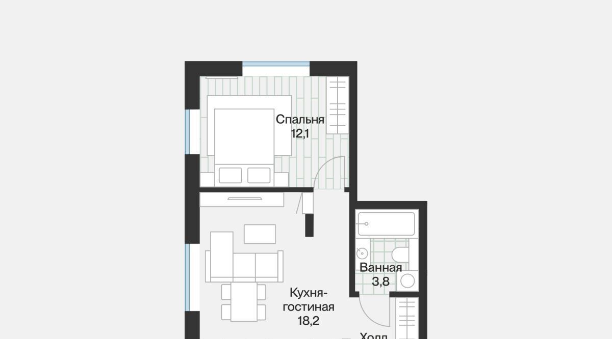 квартира г Тюмень р-н Калининский ул Игоря Комиссарова 18 фото 4