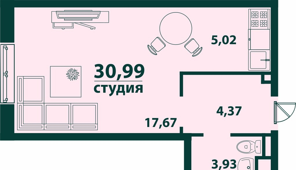 квартира г Ульяновск ул Аблукова 4 18-й м-н фото 1
