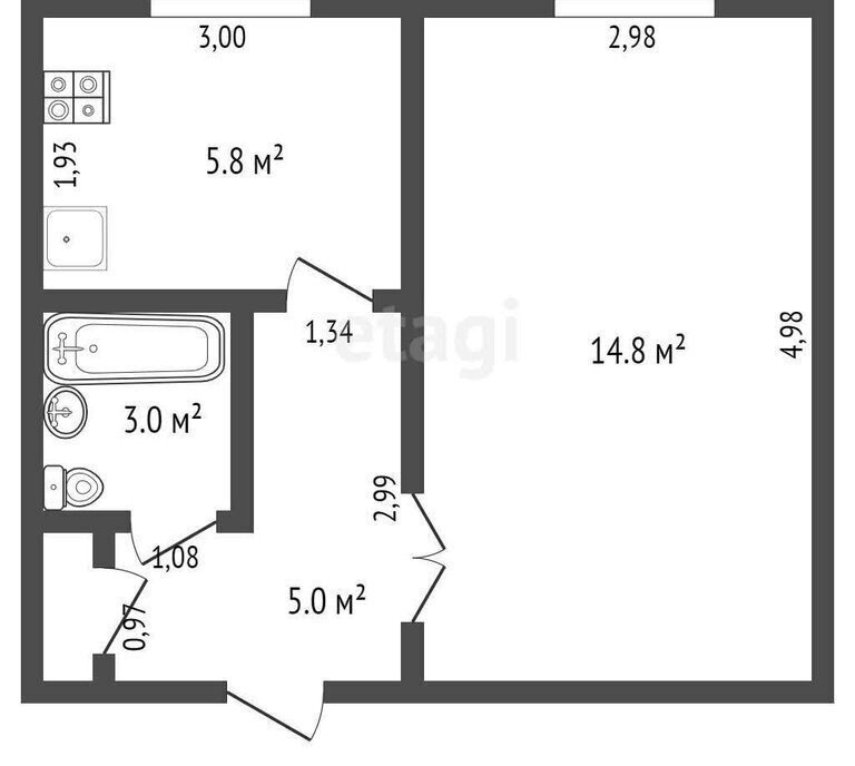 квартира г Северск ул Строителей 3 фото 1