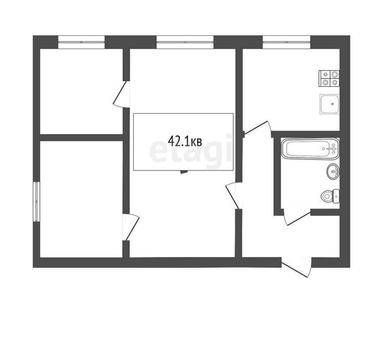 квартира г Томск тракт Иркутский 76 фото 1