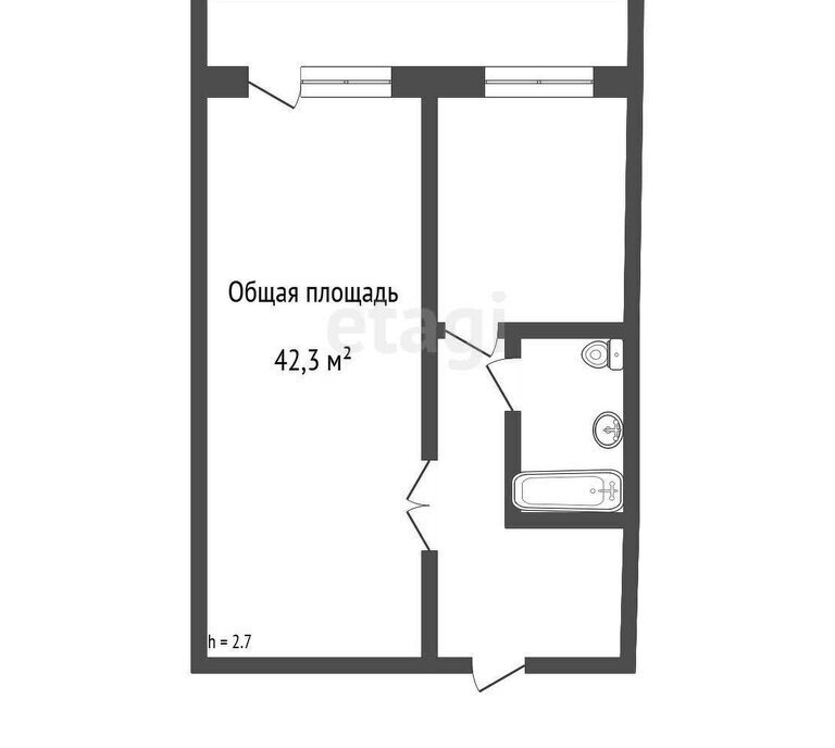 квартира г Томск ул Архитекторов 8 фото 1