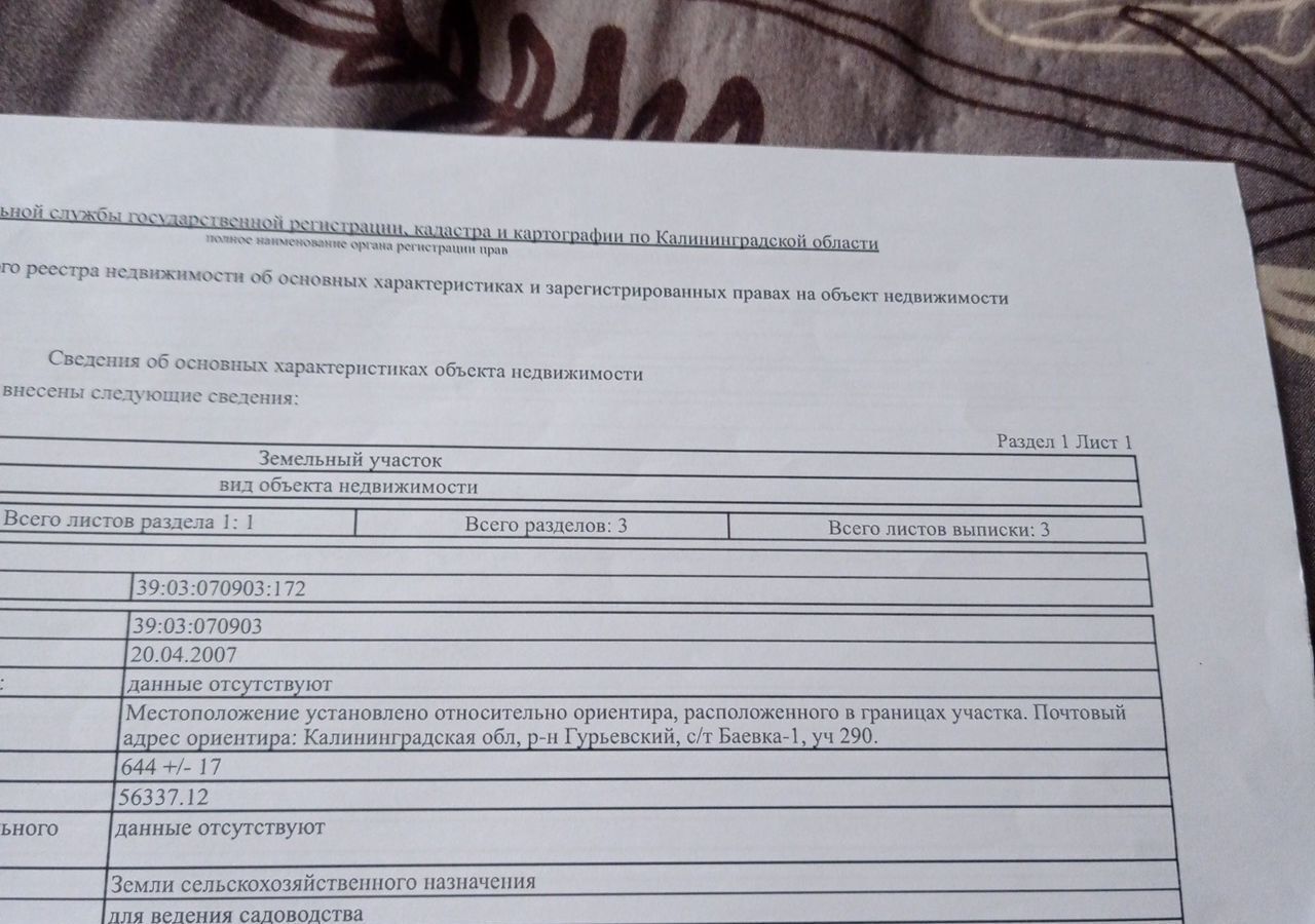 земля р-н Гурьевский г Гурьевск 27А-024 фото 1